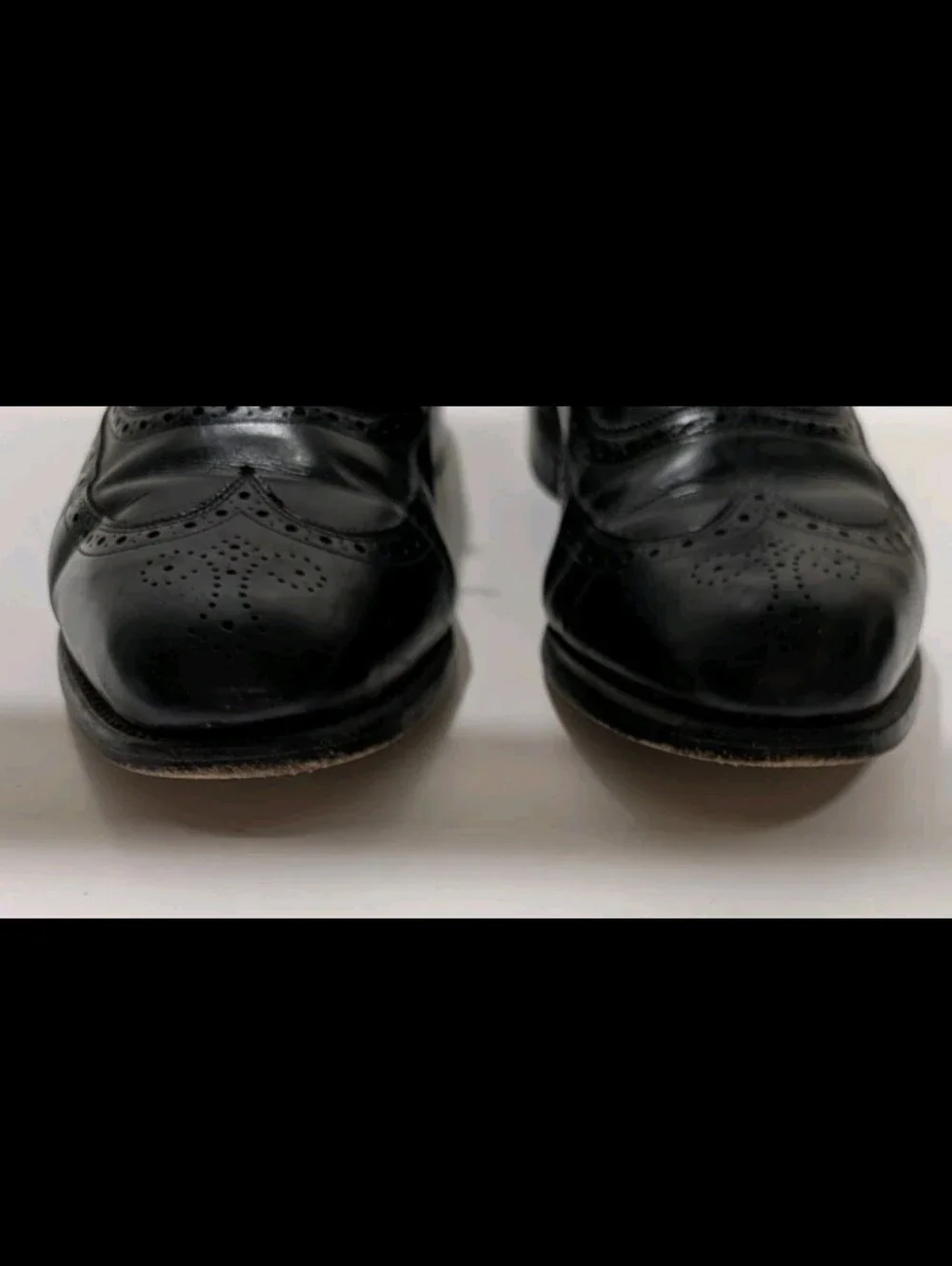 Allen Edmonds Chester Black Wingtip Oxfords 10 E Old Money Preppy